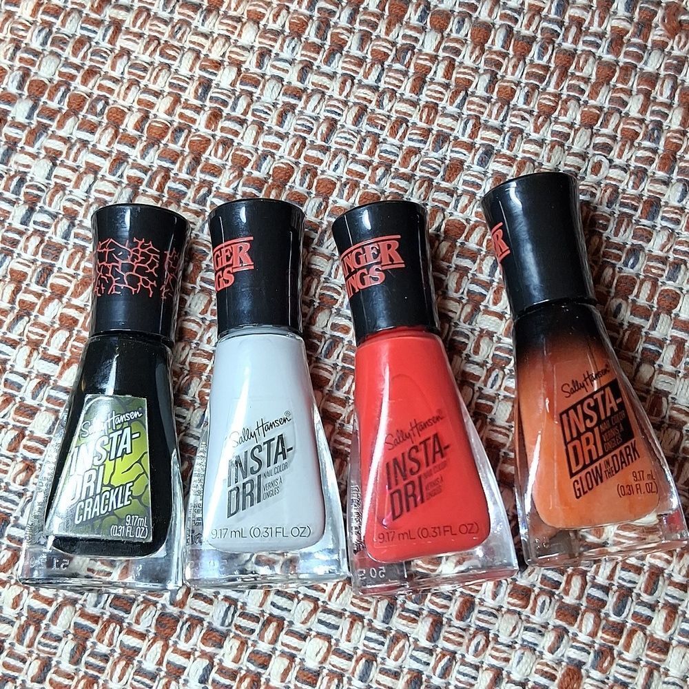 Stranger Things Sally Hansen Insta-Dri Nail Polishes. The Best Four Colors. New